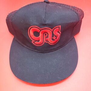 OTTO Collection snapback Gas Cap Black Racing Hat Collection  logo Mesh Foam 70s